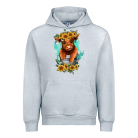 Heather Grey baby cow in a bucket Urban Hoodie - RanaPortraitStore
