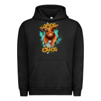 Pigment Black baby cow in a bucket Urban Hoodie - RanaPortraitStore