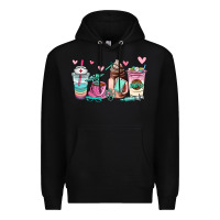 Black nurse  coffee cup Premium Hoodie - AdoDesignShop