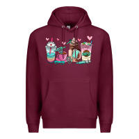 Burgundy nurse  coffee cup Premium Hoodie - AdoDesignShop