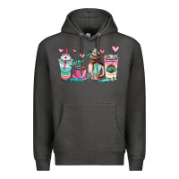 Charcoal Heather nurse  coffee cup Premium Hoodie - AdoDesignShop
