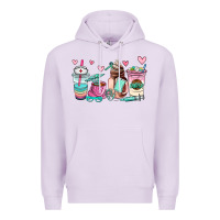 Lilac nurse  coffee cup Premium Hoodie - AdoDesignShop