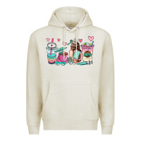 Oatmeal Heather nurse  coffee cup Premium Hoodie - AdoDesignShop
