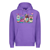 Purple nurse  coffee cup Premium Hoodie - AdoDesignShop