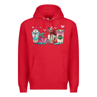 Red nurse  coffee cup Premium Hoodie - AdoDesignShop
