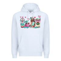 White nurse  coffee cup Premium Hoodie - AdoDesignShop
