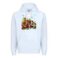 White christmas santa and friends train Premium Hoodie - Zillion Design Studio