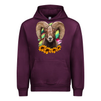 Mauve Wine bighorn sheep Urban Hoodie - RanaPortraitStore