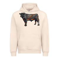 Sandshell black angus bull with western patterns Urban Hoodie - RanaPortraitStore