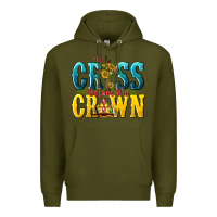 Army Green the cross before the crown Premium Hoodie - texasbilliewilder