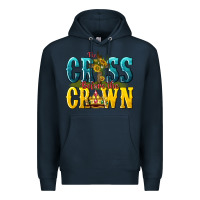 Navy the cross before the crown Premium Hoodie - texasbilliewilder