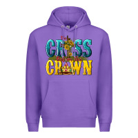 Purple the cross before the crown Premium Hoodie - texasbilliewilder