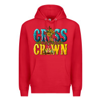 Red the cross before the crown Premium Hoodie - texasbilliewilder