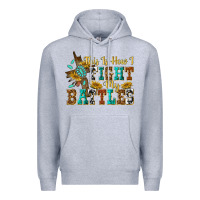 Heather Grey this is how i fight my battles Premium Hoodie - texasbilliewilder