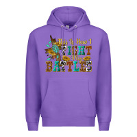 Purple this is how i fight my battles Premium Hoodie - texasbilliewilder