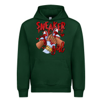 Forest Green red sneaker girl afro woman Urban Hoodie - RanaPortraitStore