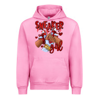 Fuchsia Pink red sneaker girl afro woman Urban Hoodie - RanaPortraitStore