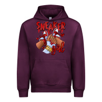 Mauve Wine red sneaker girl afro woman Urban Hoodie - RanaPortraitStore