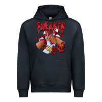 Navy red sneaker girl afro woman Urban Hoodie - RanaPortraitStore