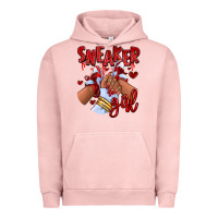 Pigment Salmon red sneaker girl afro woman Urban Hoodie - RanaPortraitStore