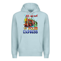 Blue Mist all aboard the polar express Premium Hoodie - Zillion Design Studio