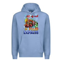Colony Blue all aboard the polar express Premium Hoodie - Zillion Design Studio