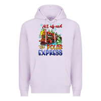 Lilac all aboard the polar express Premium Hoodie - Zillion Design Studio