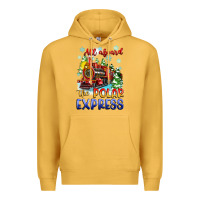 Mustard all aboard the polar express Premium Hoodie - Zillion Design Studio