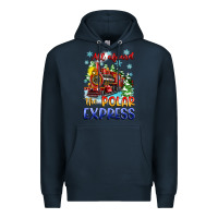 Navy all aboard the polar express Premium Hoodie - Zillion Design Studio