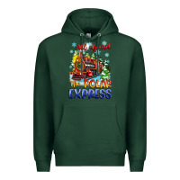Sports Green all aboard the polar express Premium Hoodie - Zillion Design Studio