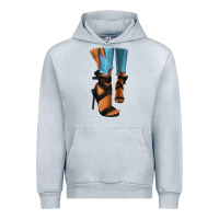 Heather Grey black heels black fashion girl Urban Hoodie - RanaPortraitStore