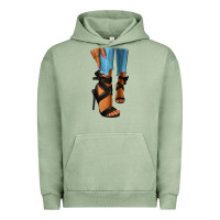 Pigment Oil Green black heels black fashion girl Urban Hoodie - RanaPortraitStore