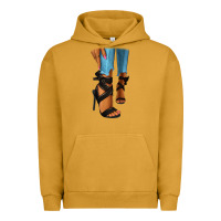 Pigment Peanut Butter black heels black fashion girl Urban Hoodie - RanaPortraitStore