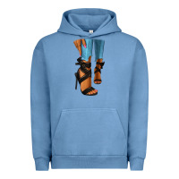Pigment Pebble Blue black heels black fashion girl Urban Hoodie - RanaPortraitStore
