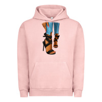 Pigment Salmon black heels black fashion girl Urban Hoodie - RanaPortraitStore