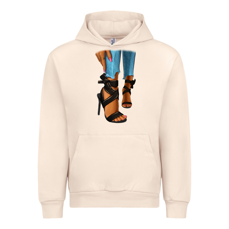 Black Heels Black Fashion Girl Urban Hoodie by RanaPortraitStore | Teevron