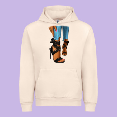 Urban Hoodie black heels black fashion girl