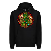 Black Christmas Tree Premium Hoodie - RanaPortraitStore