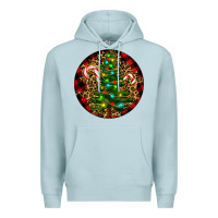 Blue Mist Christmas Tree Premium Hoodie - RanaPortraitStore