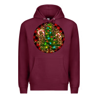Burgundy Christmas Tree Premium Hoodie - RanaPortraitStore