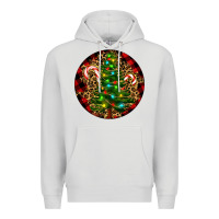 Dove Grey Christmas Tree Premium Hoodie - RanaPortraitStore