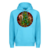 Ocean Blue Christmas Tree Premium Hoodie - RanaPortraitStore