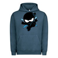 Pigment Midnight Navy ninja kid Urban Hoodie - Unal Design