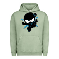 Pigment Oil Green ninja kid Urban Hoodie - Unal Design