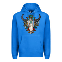 True Royal western aztec bull skull with gemstone Premium Hoodie - texasbilliewilder