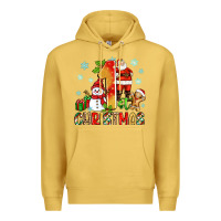 Antique Gold 1st christmas santa and snowman Premium Hoodie - Zillion Design Studio