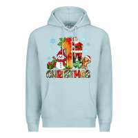 1st Christmas Santa And Snowman Premium Hoodie | Teevron