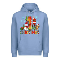 Colony Blue 1st christmas santa and snowman Premium Hoodie - Zillion Design Studio