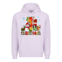 Lilac 1st christmas santa and snowman Premium Hoodie - Zillion Design Studio