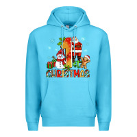 Ocean Blue 1st christmas santa and snowman Premium Hoodie - Zillion Design Studio